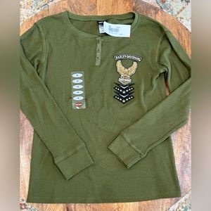 Harley-Davidson｜Green Thermal Long Sleeve Shirt